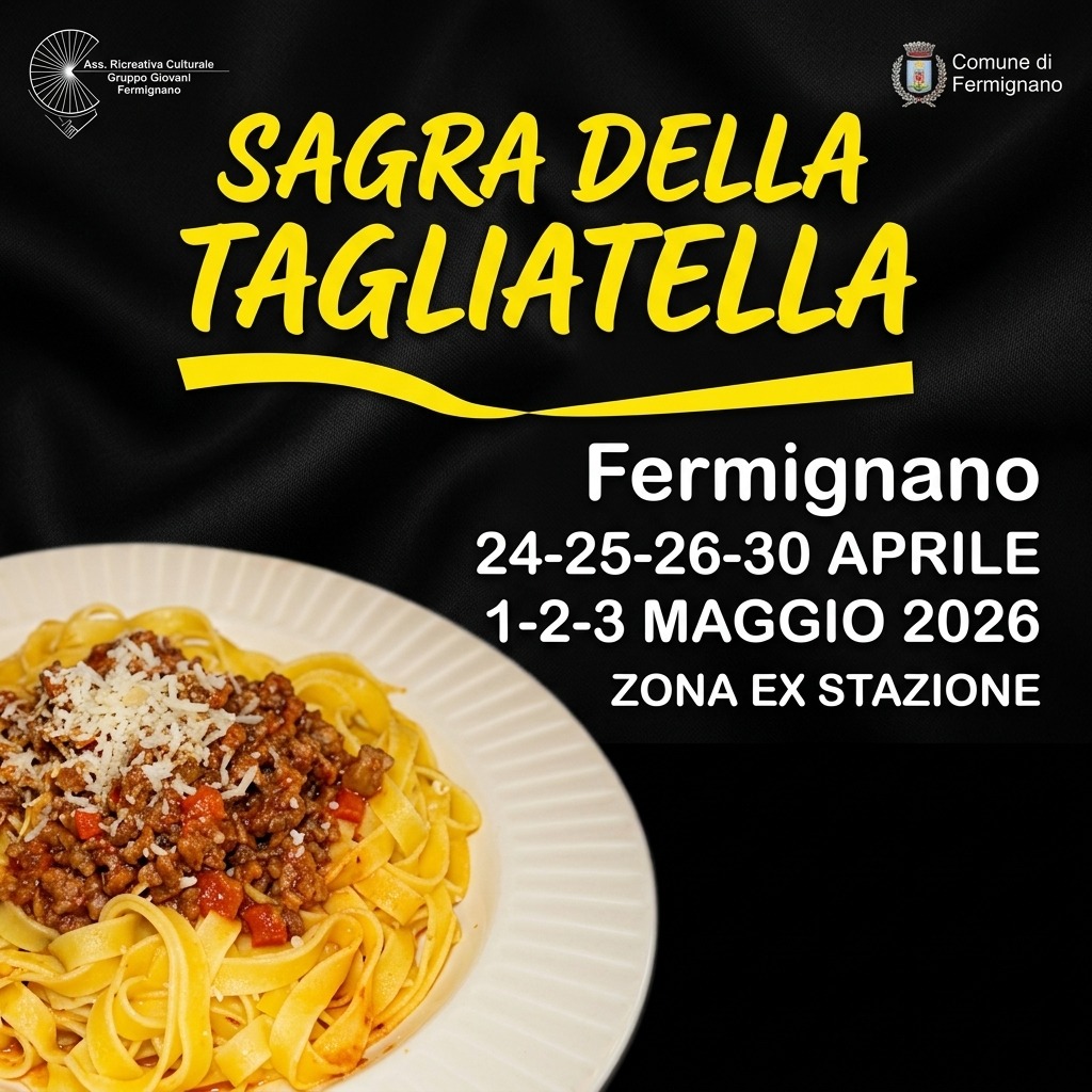Locandina della Sagra della Tagliatella 2026 a Fermignano